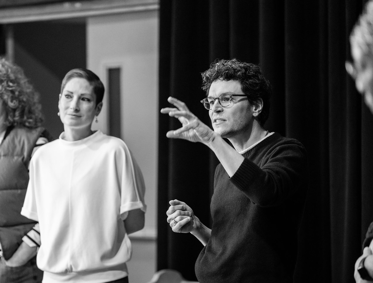 Andrew Kushnir in rehearsal — photo by Dahlia Katz